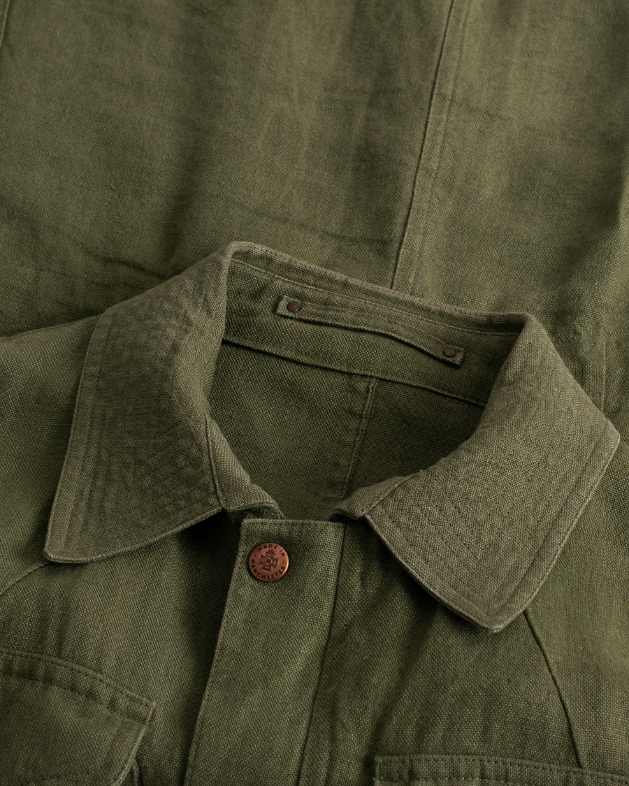 Herr | Jackor | Pre-owned | Private White V.C. Linen Field Jacket Green
