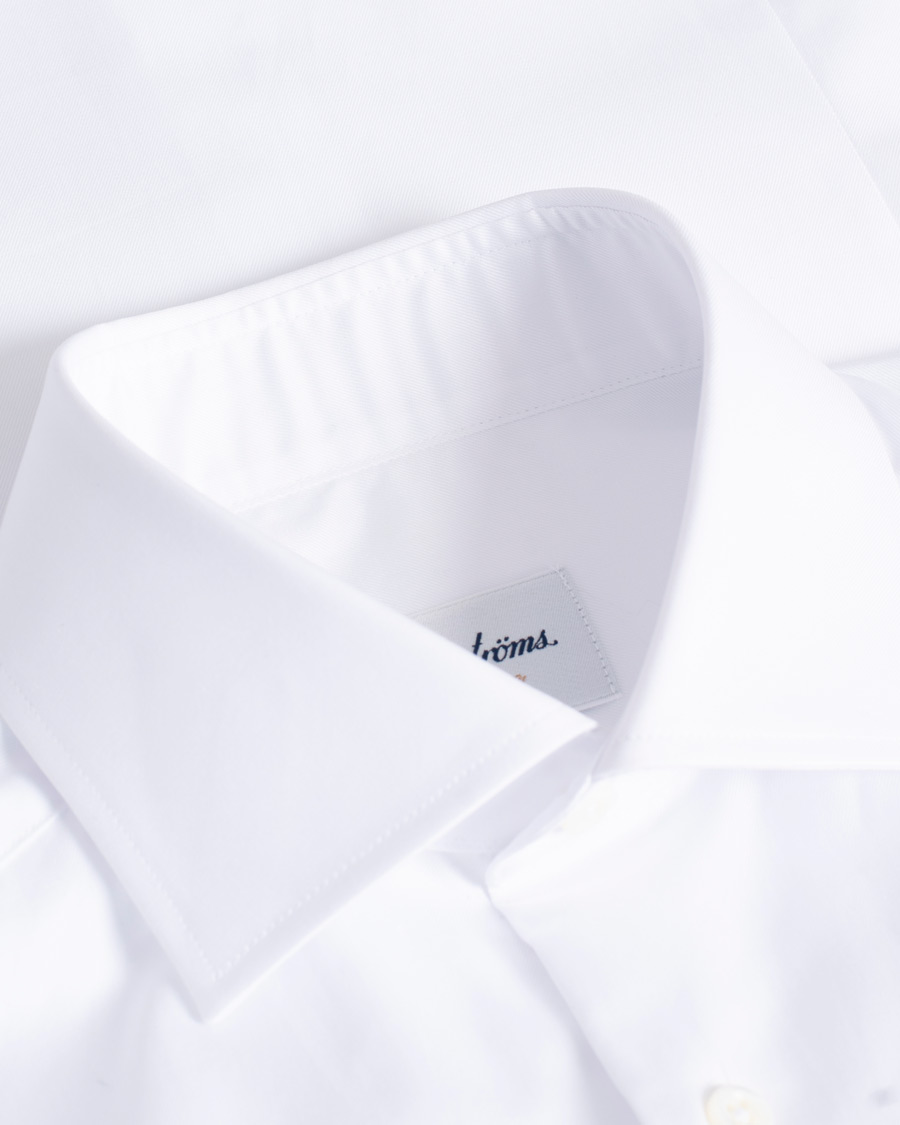 Herr | Stenströms Superslim Double Cuff Cotton Shirt White 36 - S | Pre-owned | Stenströms Superslim Double Cuff Cotton Shirt White 36 - S