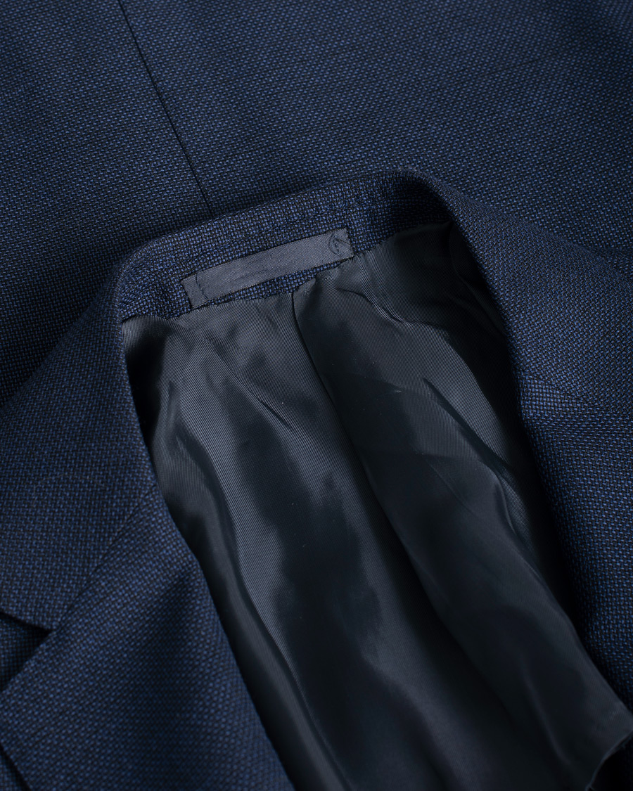 Herr | Pre-owned Kavajer | Pre-owned | Caruso Wool Hopsack Blazer Navy 52