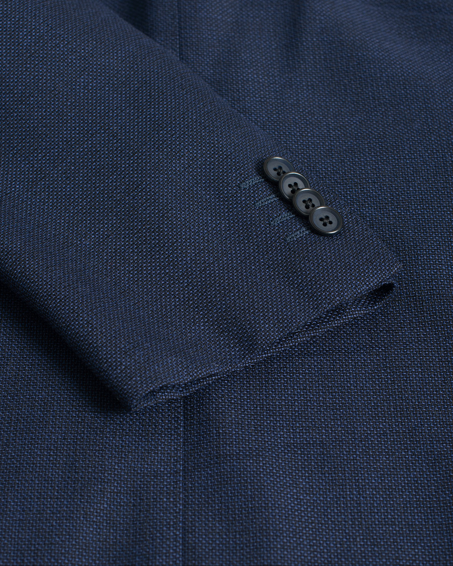 Herr | Pre-owned Kavajer | Pre-owned | Caruso Wool Hopsack Blazer Navy 52