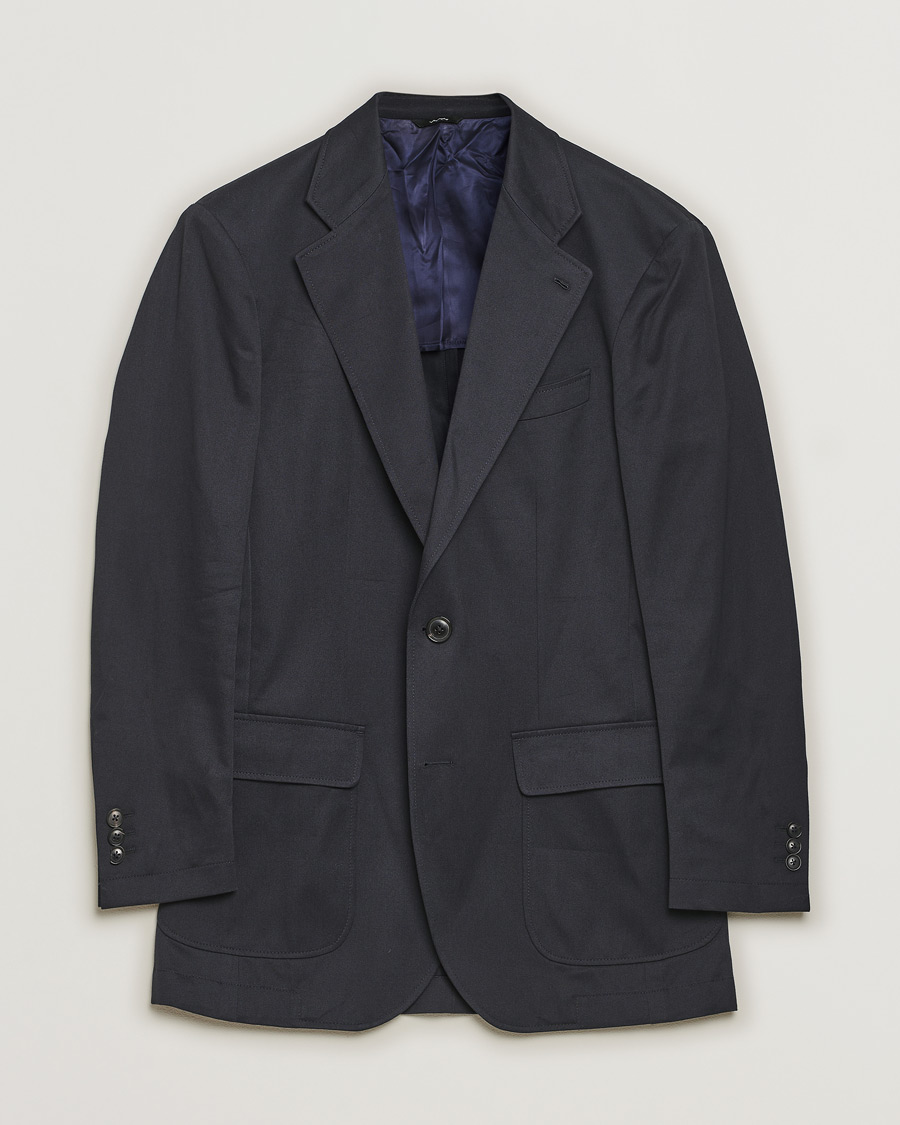 Herr | Pre-owned Kavajer | Pre-owned | Berg&Berg Cotton Blazer Navy 48