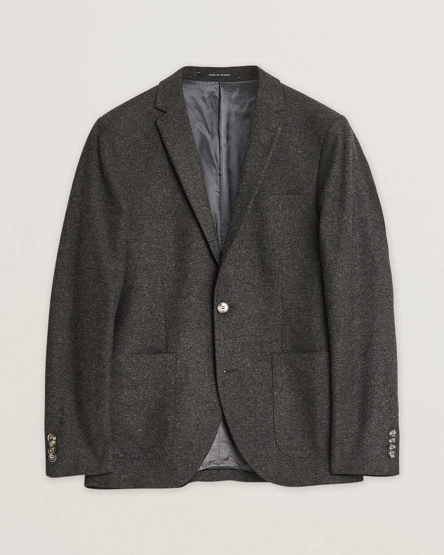Herr | Pre-owned Kavajer | Pre-owned | Tiger of Sweden Wool Flannel Blazer Brown 46