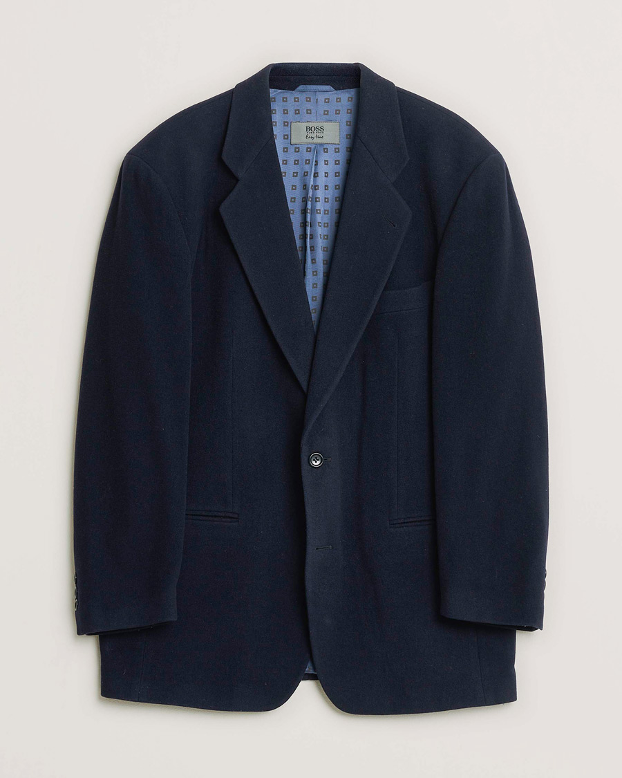 Herr | Pre-owned Kavajer | Pre-owned | BOSS Vintage Cashmere Blend Blazer Navy 48