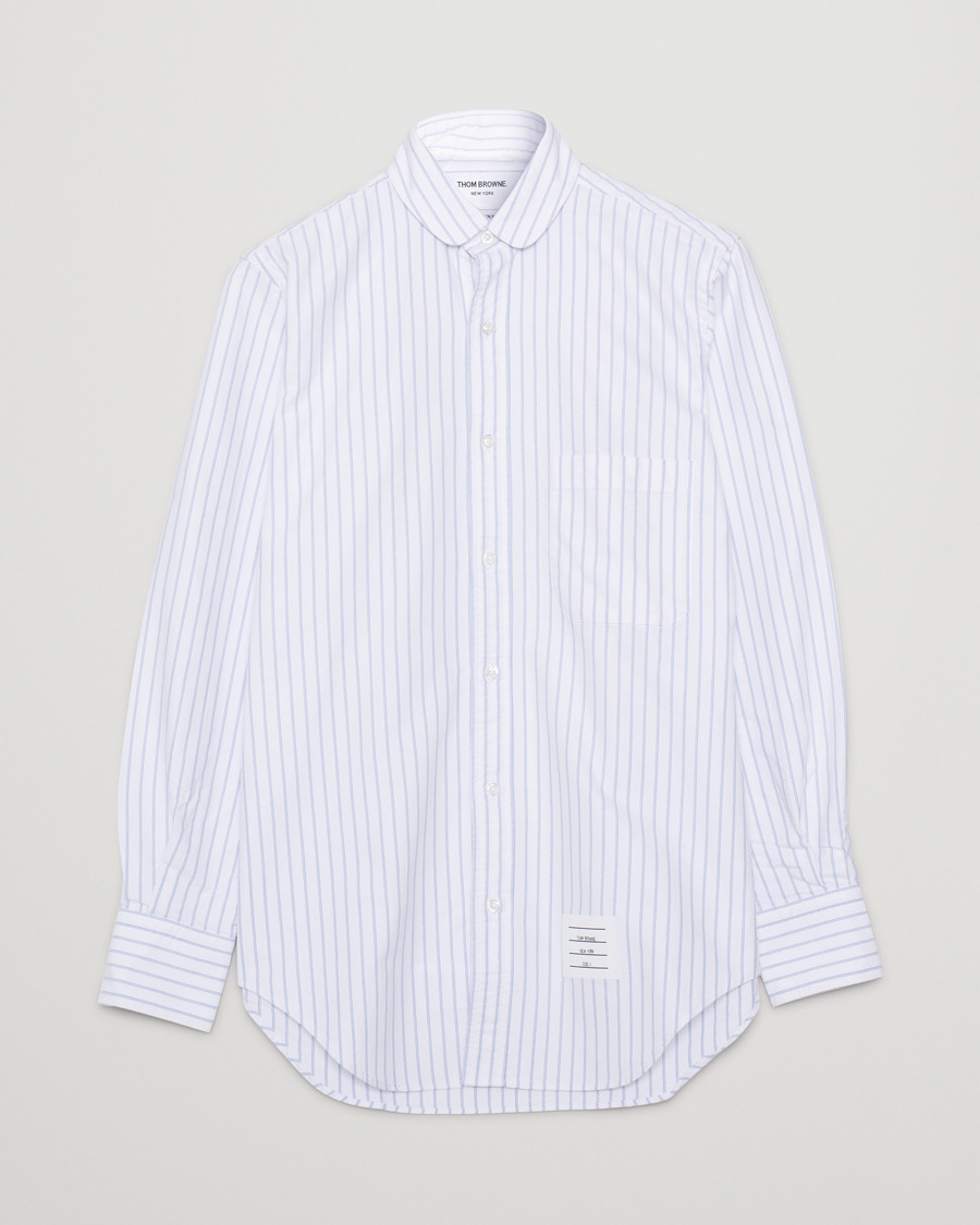 Herr | Thom Browne Oxford Pinstripe Shirt Light Blue | Pre-owned | Thom Browne Oxford Pinstripe Shirt Light Blue