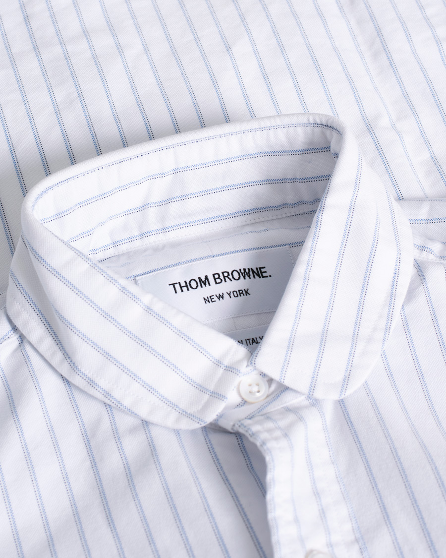 Herr | Thom Browne Oxford Pinstripe Shirt Light Blue | Pre-owned | Thom Browne Oxford Pinstripe Shirt Light Blue