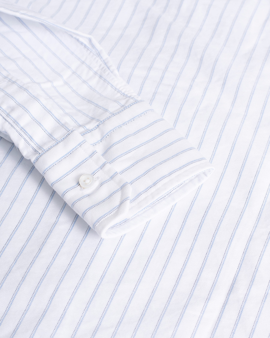 Herr | Thom Browne Oxford Pinstripe Shirt Light Blue | Pre-owned | Thom Browne Oxford Pinstripe Shirt Light Blue