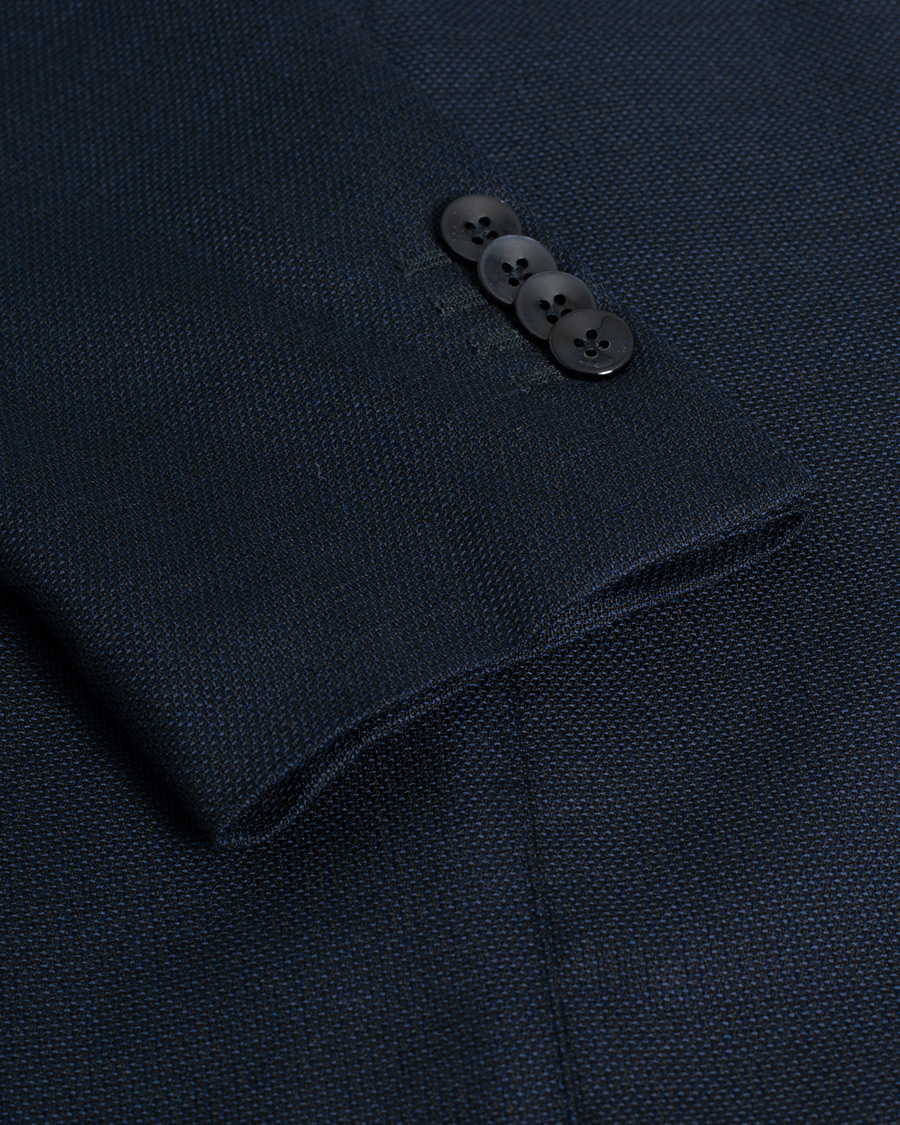 Herr | Boglioli K Jacket Wool Hopsack Blazer Navy | Pre-owned | Boglioli K Jacket Wool Hopsack Blazer Navy