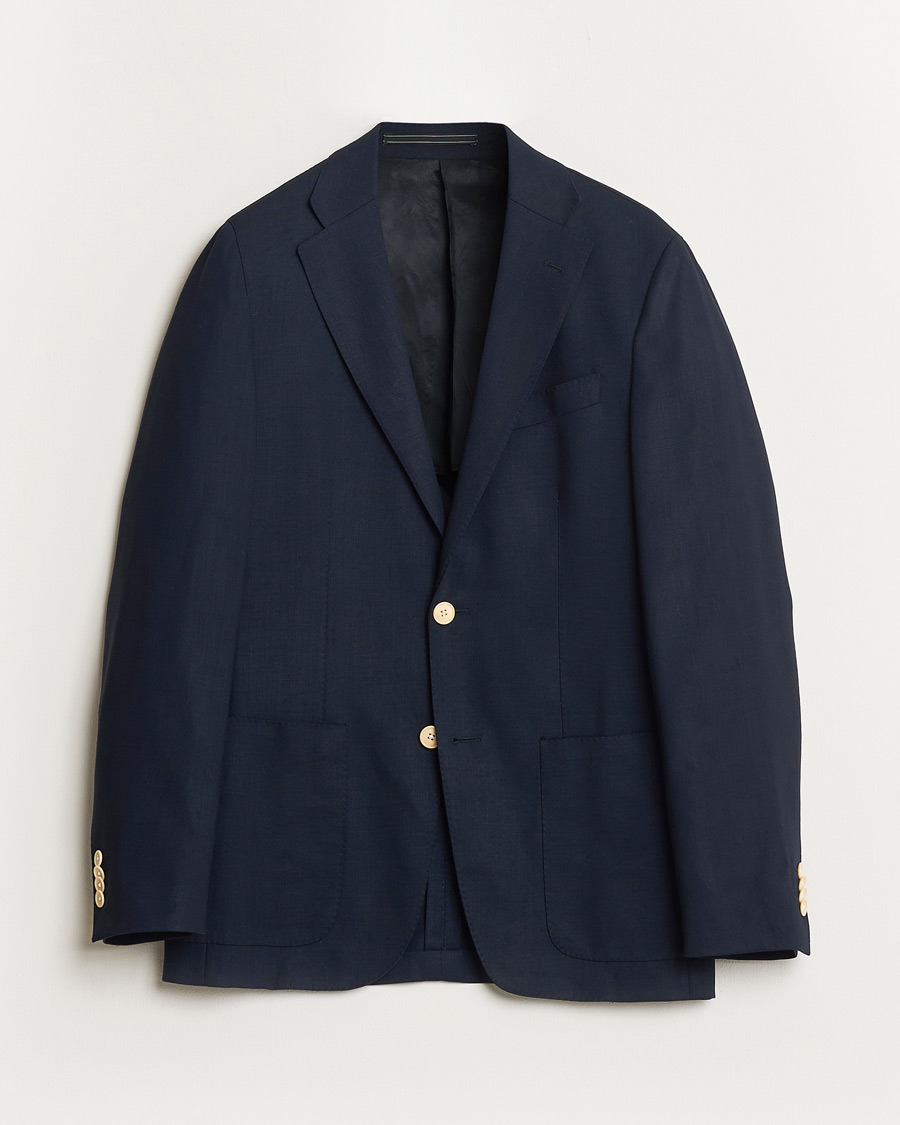 Herr | Pre-owned Kavajer | Pre-owned | Corneliani Wool Hopsack Blazer Navy 48
