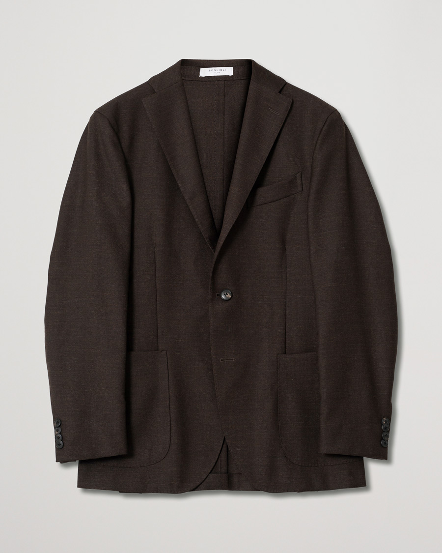 Herr | Boglioli K Jacket Wool Mohair Blazer Brown 46 | Pre-owned | Boglioli K Jacket Wool Mohair Blazer Brown 46