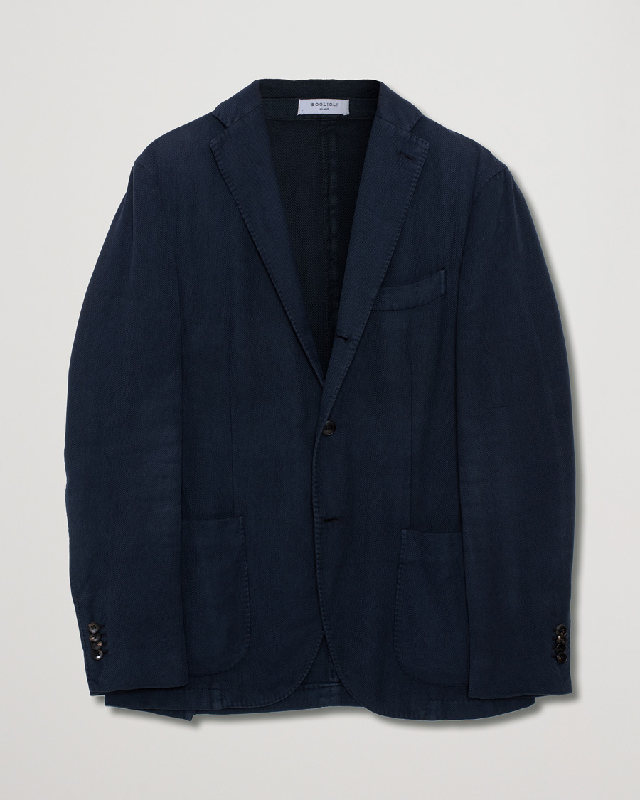 Herr | K Jacket Herringbone Blazer Navy 48 | Pre-owned | K Jacket Herringbone Blazer Navy 48