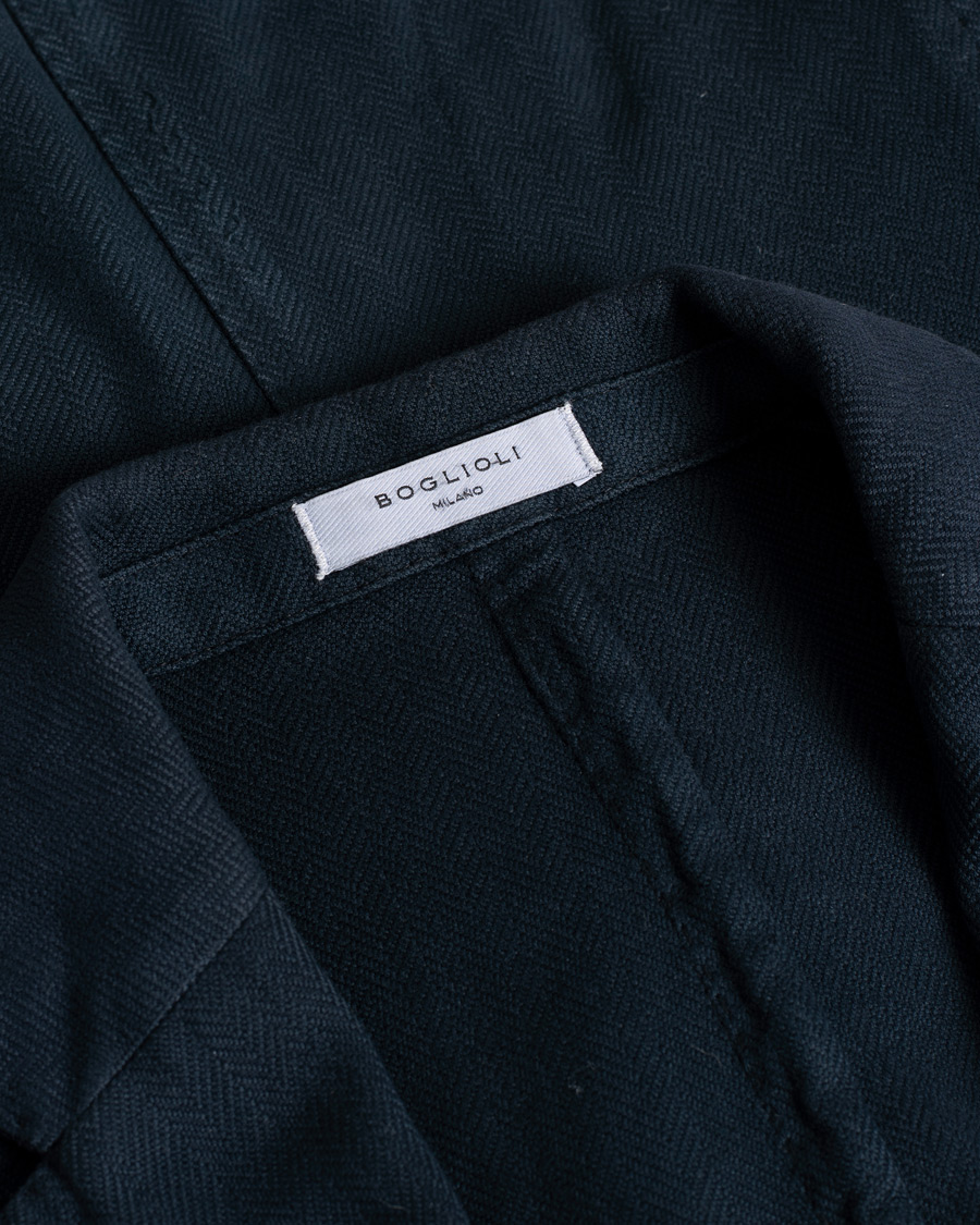 Herr | K Jacket Herringbone Blazer Navy 48 | Pre-owned | K Jacket Herringbone Blazer Navy 48