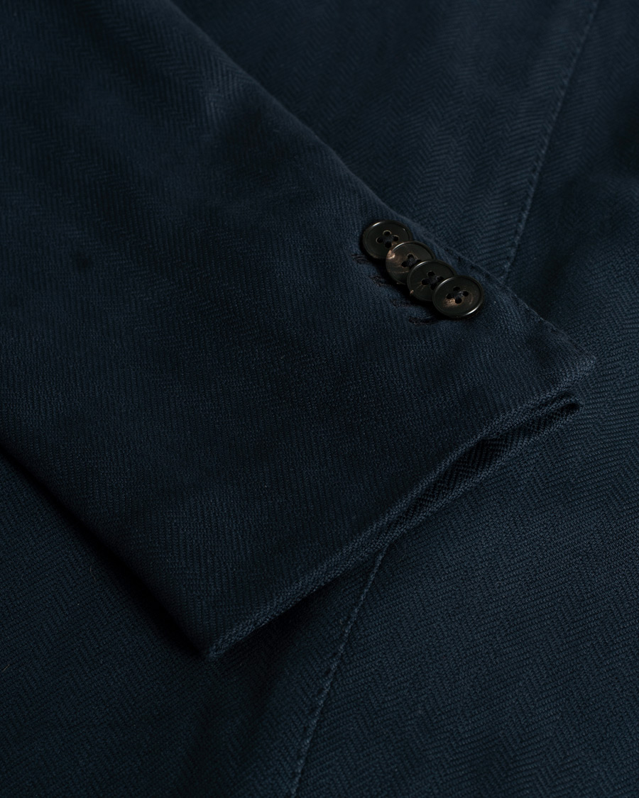 Herr | K Jacket Herringbone Blazer Navy 48 | Pre-owned | K Jacket Herringbone Blazer Navy 48