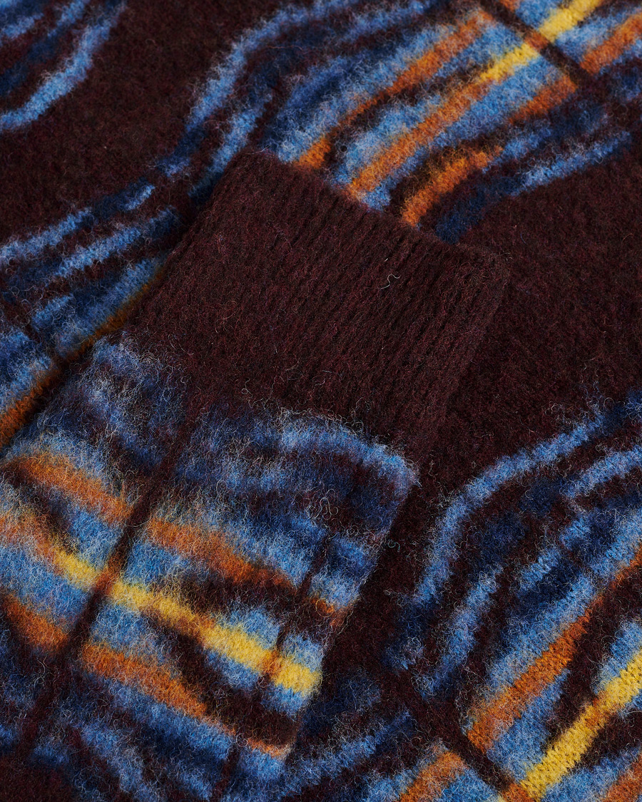 Herr | Pre-owned Tröjor | Pre-owned | Howlin' Brushed Wool Pattern Cardigan Bordeaux M