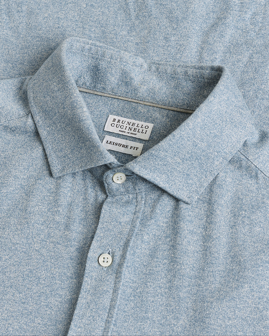 Herr | Brunello Cucinelli Lightweight Jersey Shirt Light Blue L | Pre-owned | Brunello Cucinelli Lightweight Jersey Shirt Light Blue L