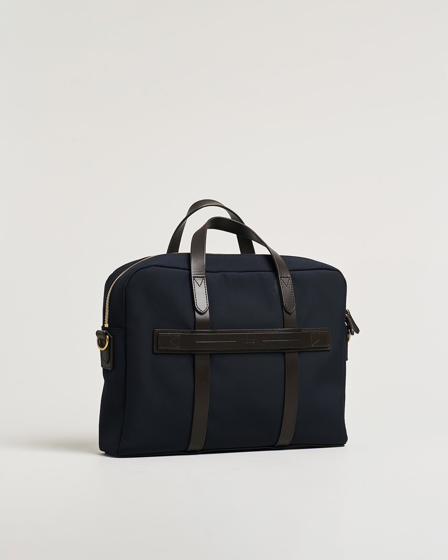 Herr | Mismo M/S Aspire Briefcase Navy/Dark Brown | Pre-owned | Mismo M/S Aspire Briefcase Navy/Dark Brown
