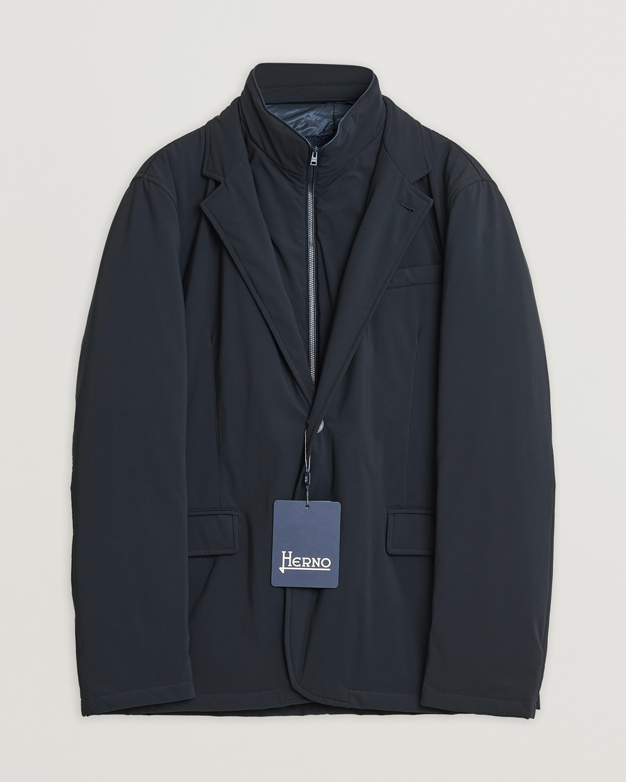 Herr | Pre-owned Jackor | Pre-owned | Herno Nylon City Blazer Navy