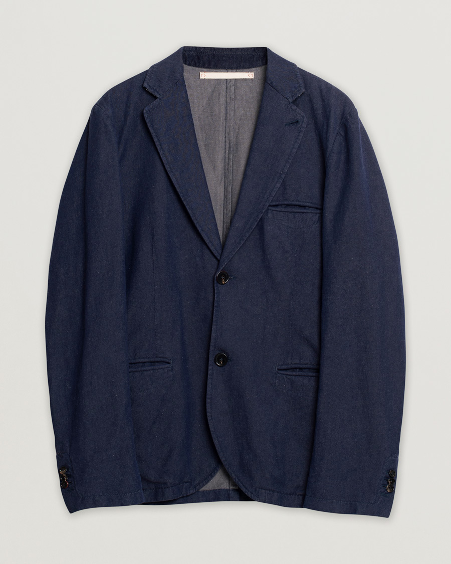 Herr | Pre-owned Kavajer | Pre-owned | Montedoro Unconstructed Denim Blazer Blue 52