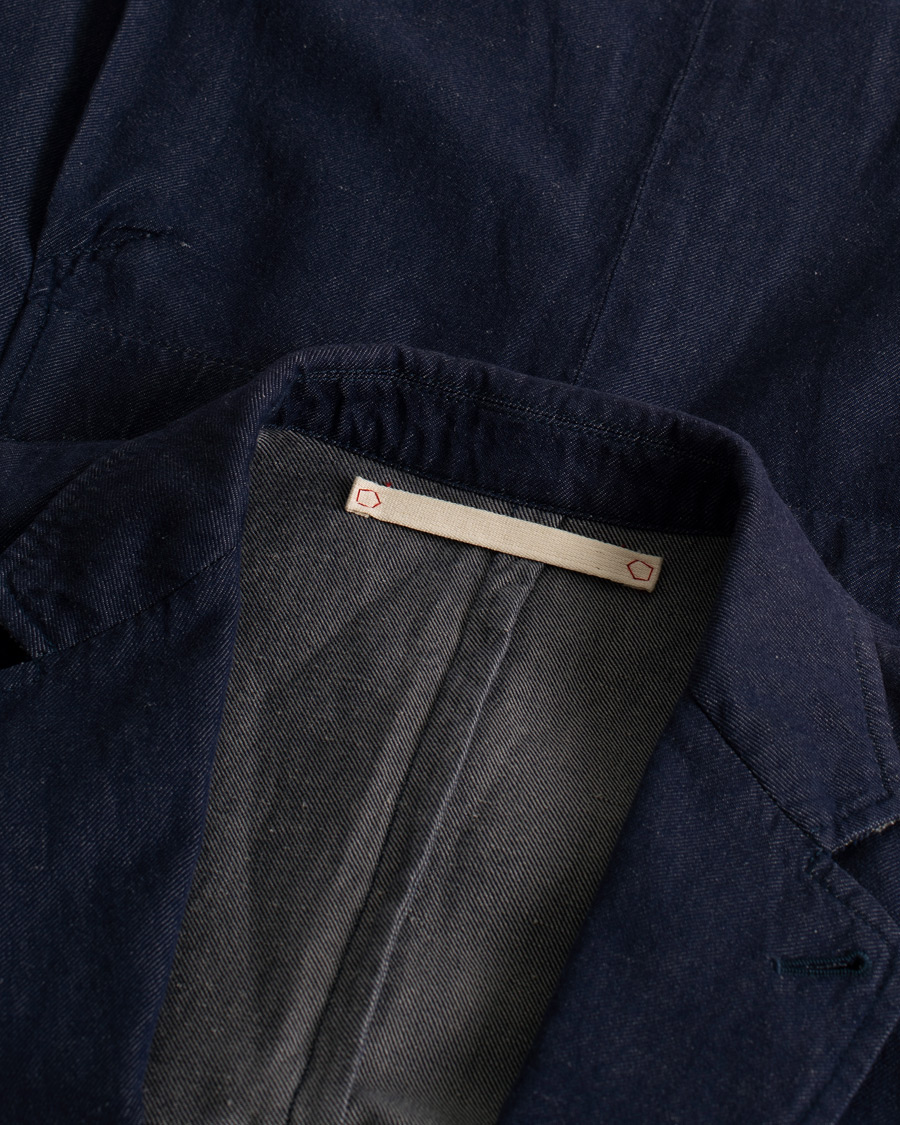 Herr | Pre-owned Kavajer | Pre-owned | Montedoro Unconstructed Denim Blazer Blue 52