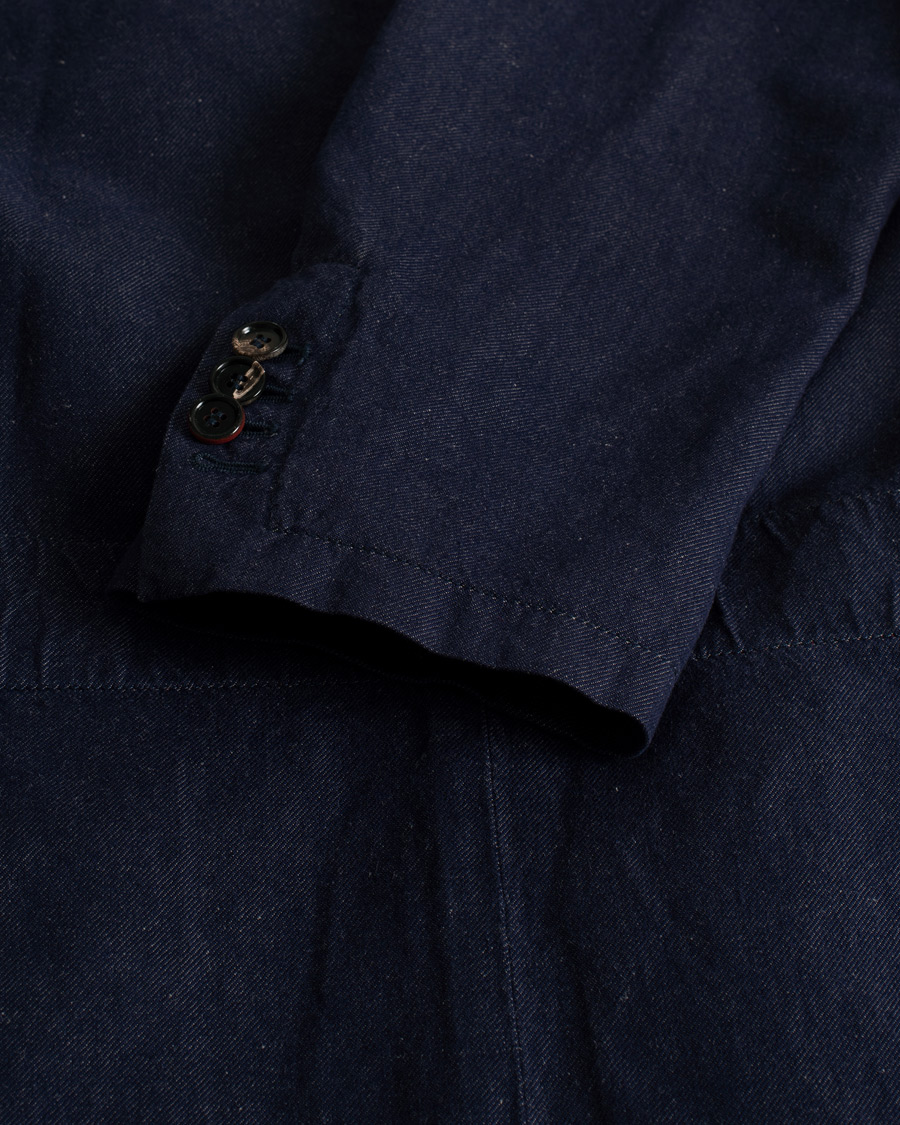 Herr | Incotex Montedoro Unconstructed Denim Blazer Blue 52 | Pre-owned | Incotex Montedoro Unconstructed Denim Blazer Blue 52