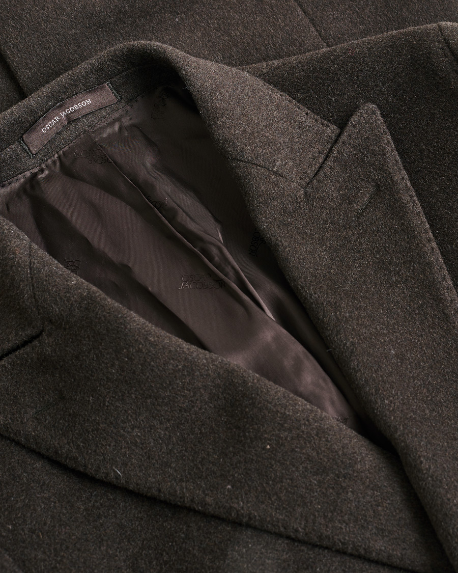 Herr | Pre-owned Jackor | Pre-owned | Oscar Jacobson Sebastian Wool/Cashmere Double Breasted Coat Brown 48