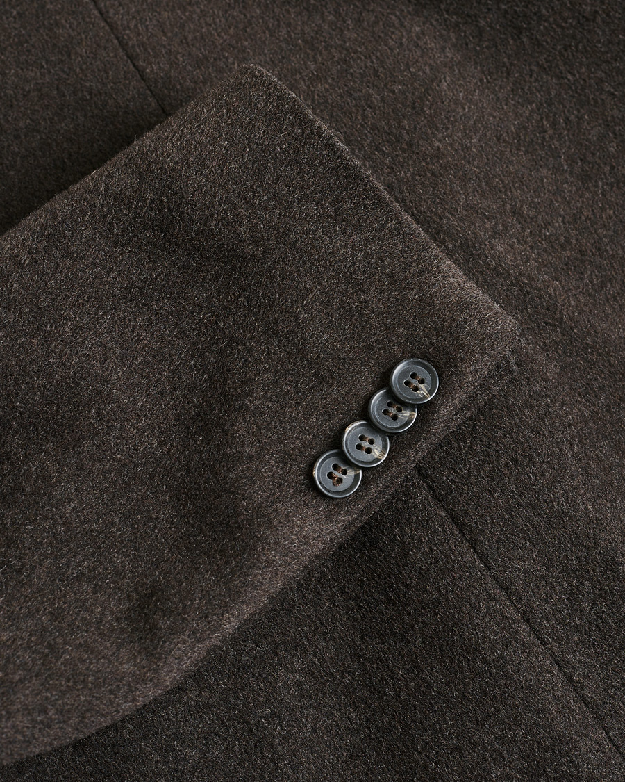 Herr | Pre-owned Jackor | Pre-owned | Oscar Jacobson Sebastian Wool/Cashmere Double Breasted Coat Brown 48
