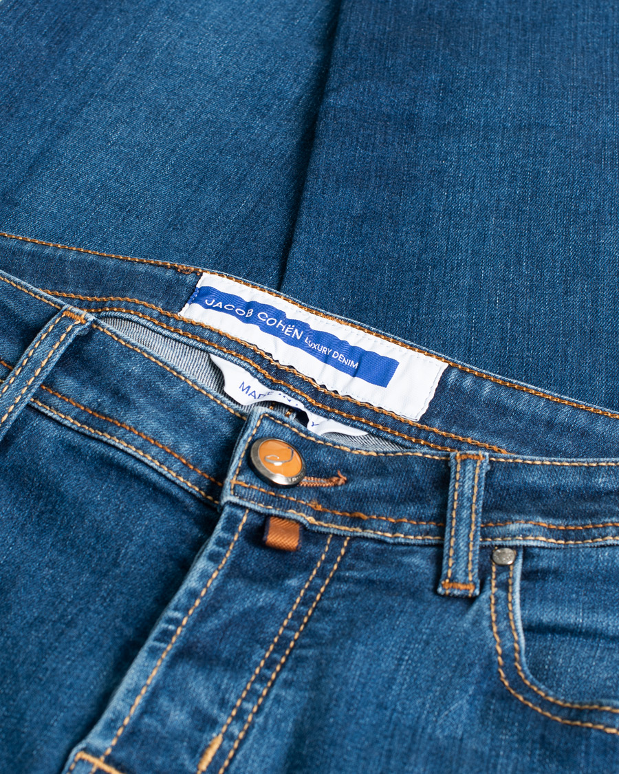 Herr | Jeans | Pre-owned | Jacob Cohën Nick Slim Fit Stretch Jeans Mid Blue