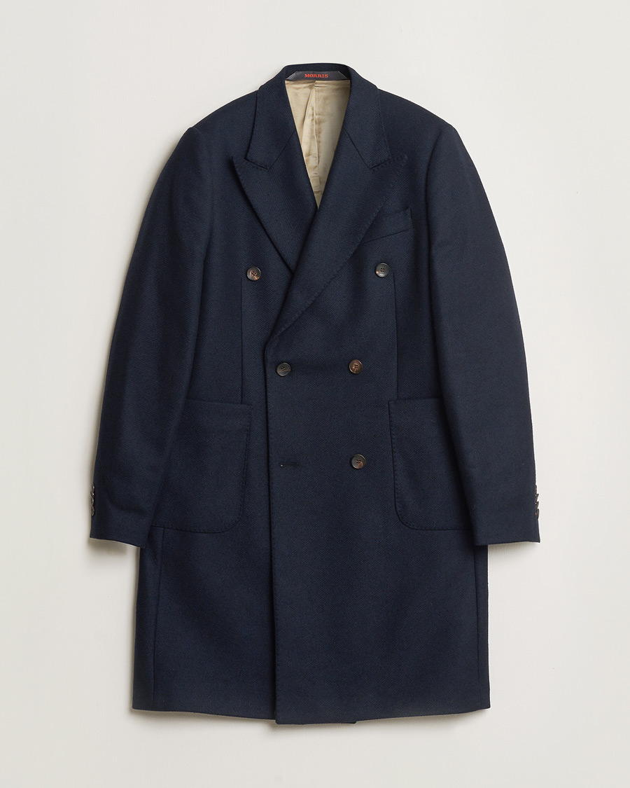 Herr | Pre-owned Jackor | Pre-owned | Morris Double Breasted Wool Coat Navy 48