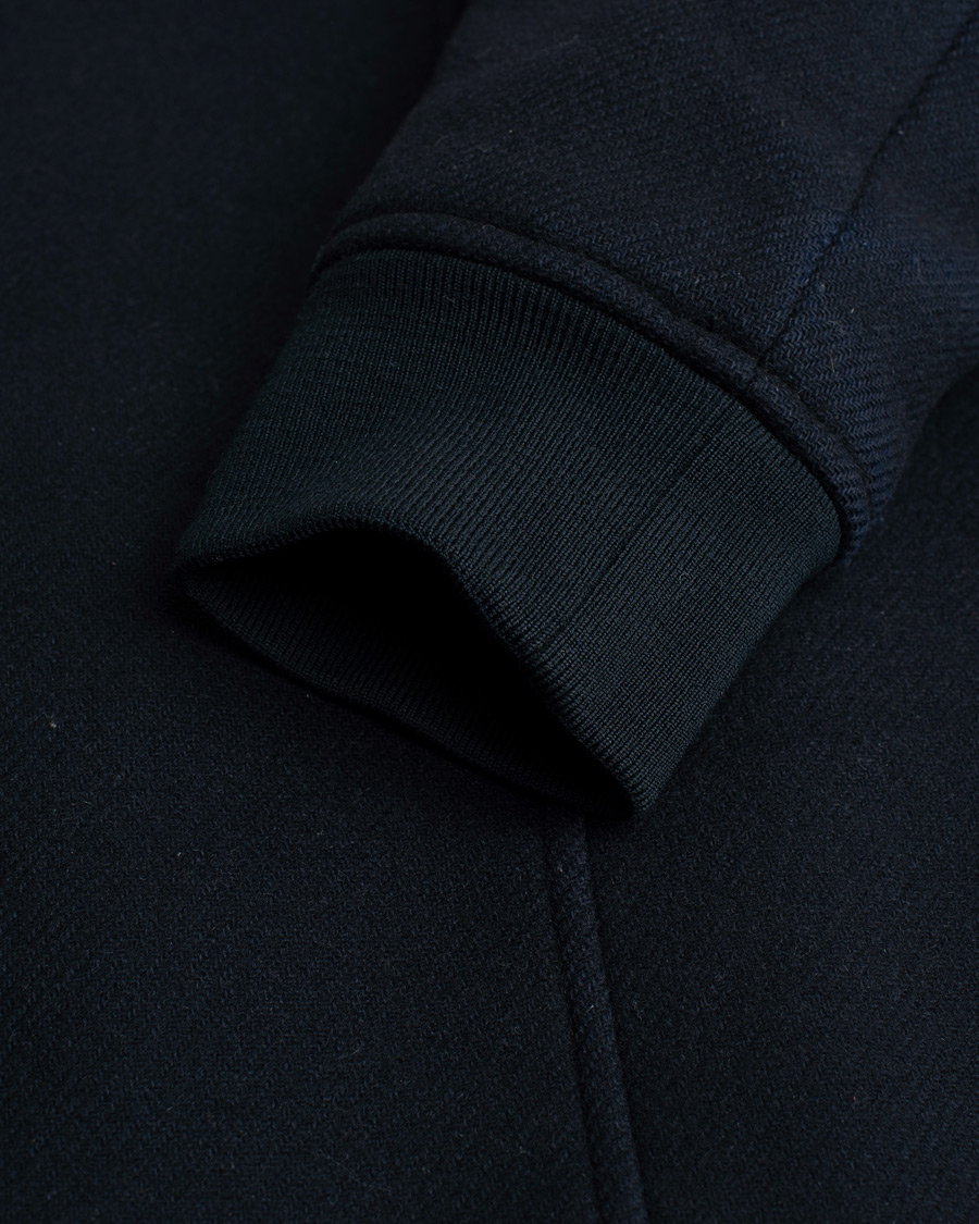 Herr | A.P.C. Ben Shearling Bomber Jacket Dark Navy | Pre-owned | A.P.C. Ben Shearling Bomber Jacket Dark Navy