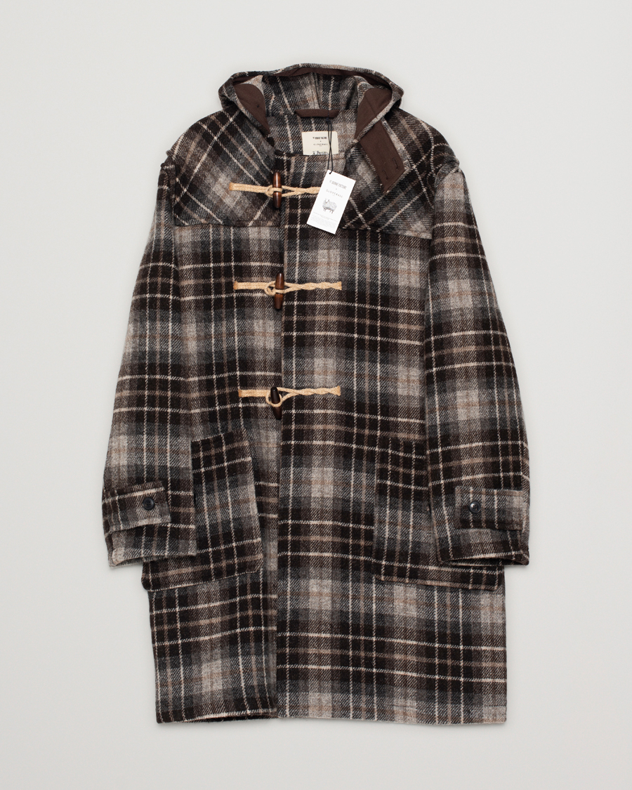 Herr | Gloverall De Bonne Facutre Wool Duffle Coat Black/Grey | Pre-owned | Gloverall De Bonne Facutre Wool Duffle Coat Black/Grey