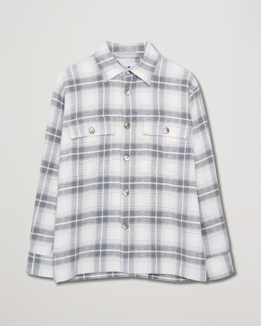 Herr | NN07 Soren Checked Shirt Jacket Grey L | Pre-owned | NN07 Soren Checked Shirt Jacket Grey L