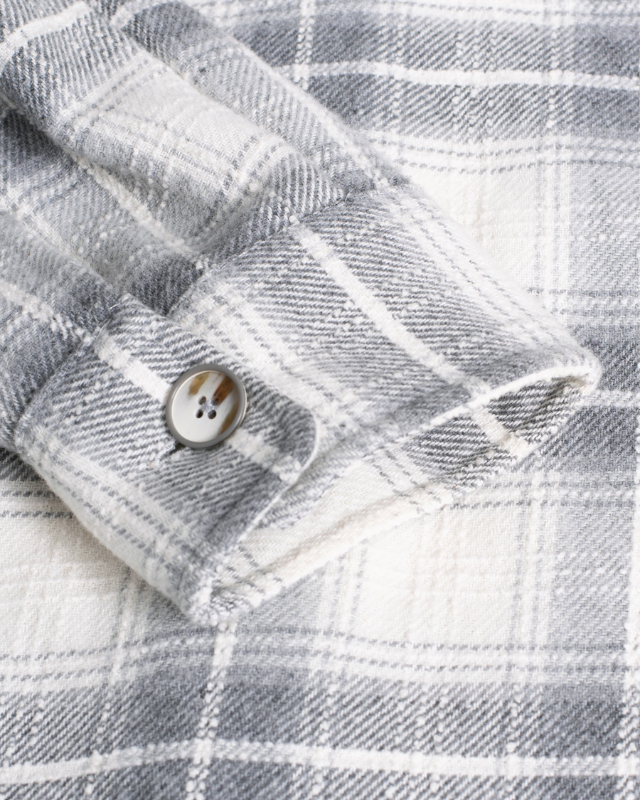 Herr | NN07 Soren Checked Shirt Jacket Grey L | Pre-owned | NN07 Soren Checked Shirt Jacket Grey L