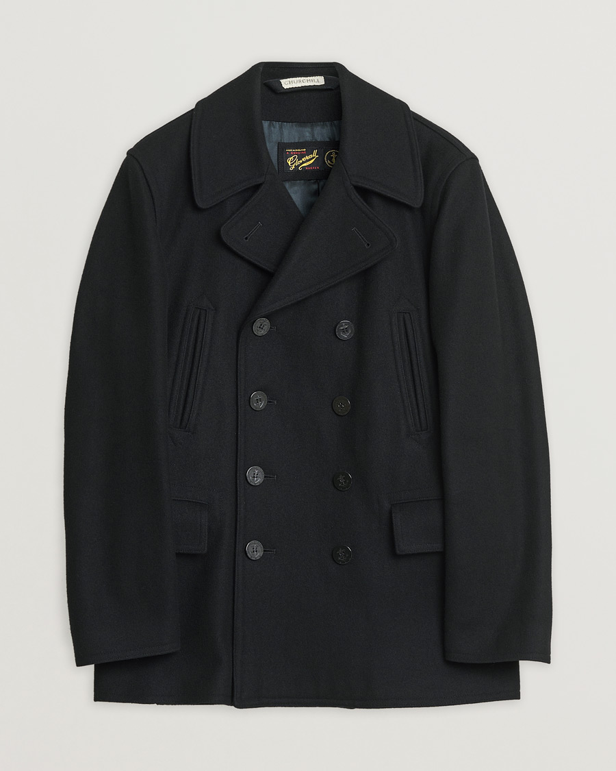 Herr | Pre-owned Jackor | Pre-owned | Gloverall Churchill Reefer Peacoat Black