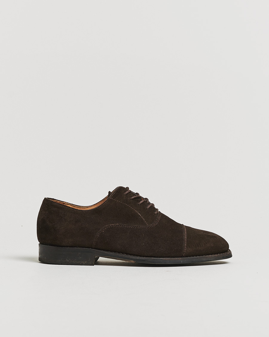 Herr | Pre-owned Randsydda skor | Pre-owned | Myrqvist Äppelviken Oxford Dark Brown Suede UK6 - EU40