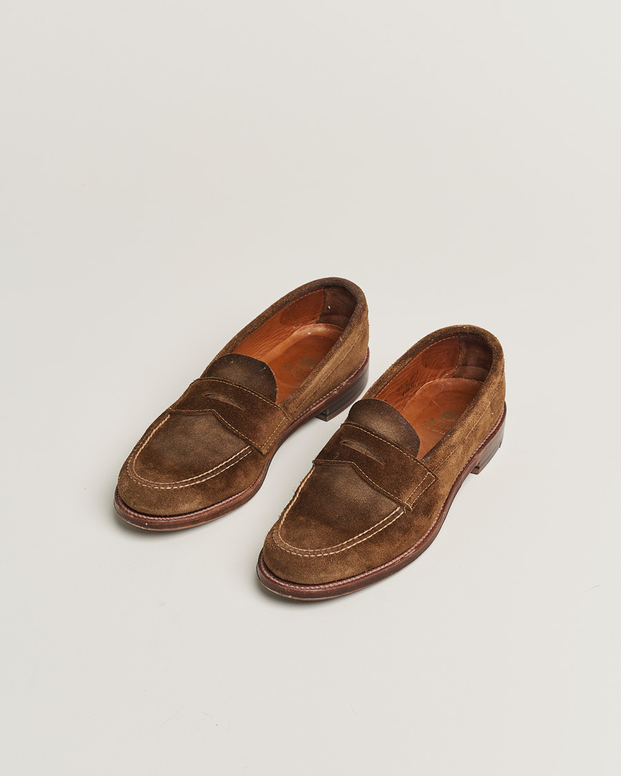Herr | Alden 6243F Unlined Leisure Handsewn Penny Loafer Suede US8 - EU41,5 | Pre-owned | Alden 6243F Unlined Leisure Handsewn Penny Loafer Suede US8 - EU41,5