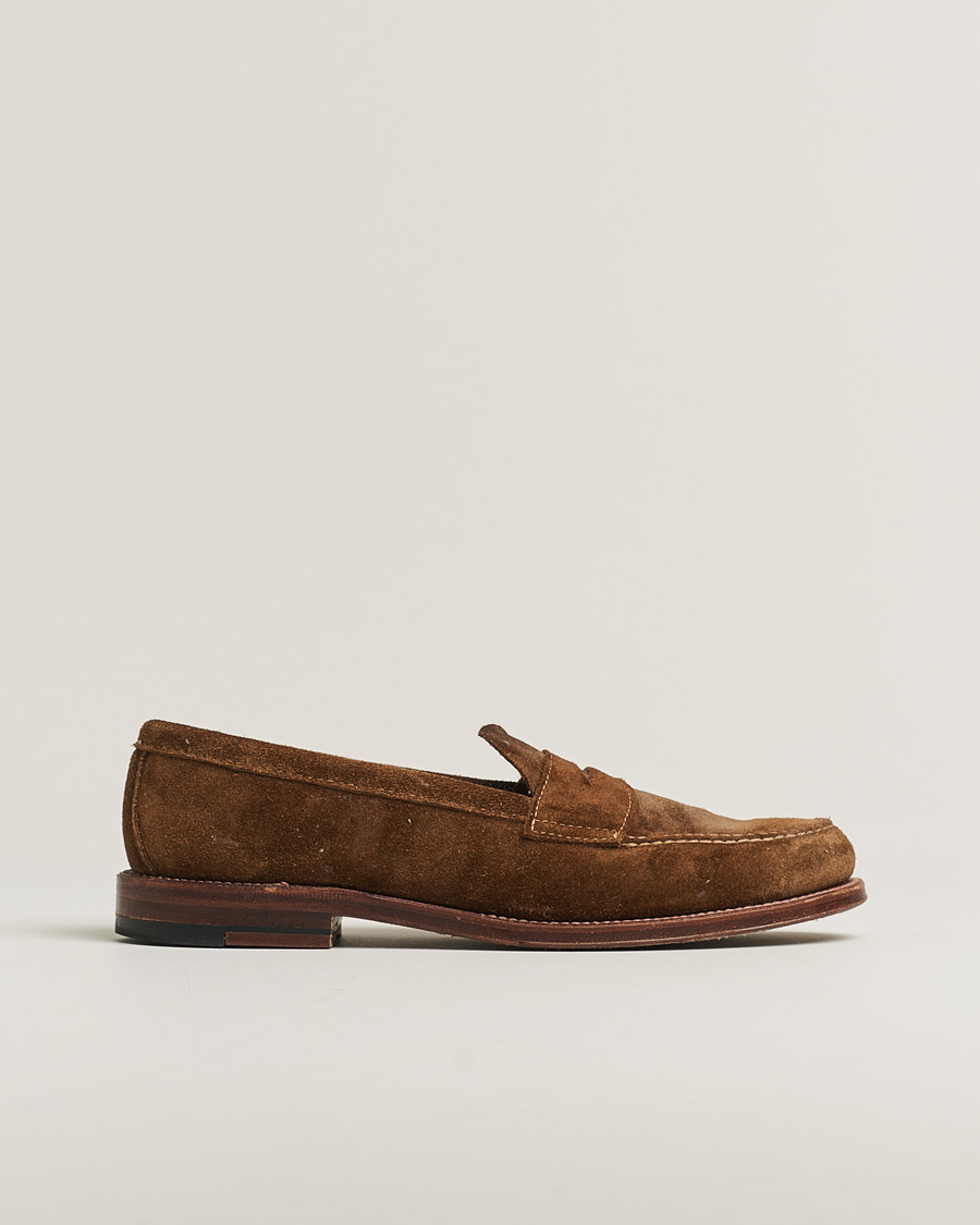 Herr | Alden 6243F Unlined Leisure Handsewn Penny Loafer Suede US8 - EU41,5 | Pre-owned | Alden 6243F Unlined Leisure Handsewn Penny Loafer Suede US8 - EU41,5