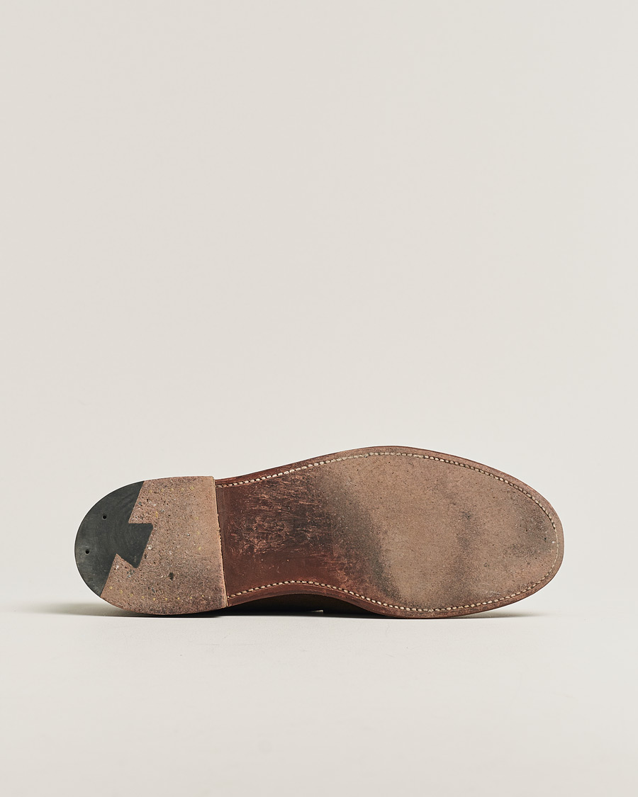 Herr | Alden 6245F Unlined Leisure Handsewn Penny Loafer Dark Brown Suede US10 - EU44 | Pre-owned | Alden 6245F Unlined Leisure Handsewn Penny Loafer Dark Brown Suede US10 - EU44