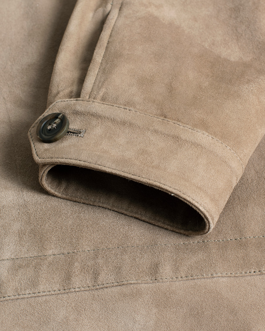 Herr | Jackor | Pre-owned | Canali Suede Safari Jacket Beige 50