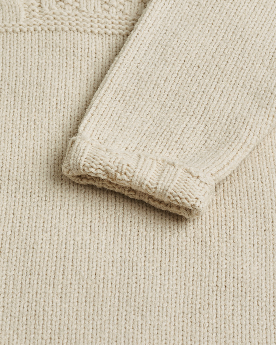 Herr | Polo Ralph Lauren Wool Knitted Aran Rollneck Cream | Pre-owned | Polo Ralph Lauren Wool Knitted Aran Rollneck Cream