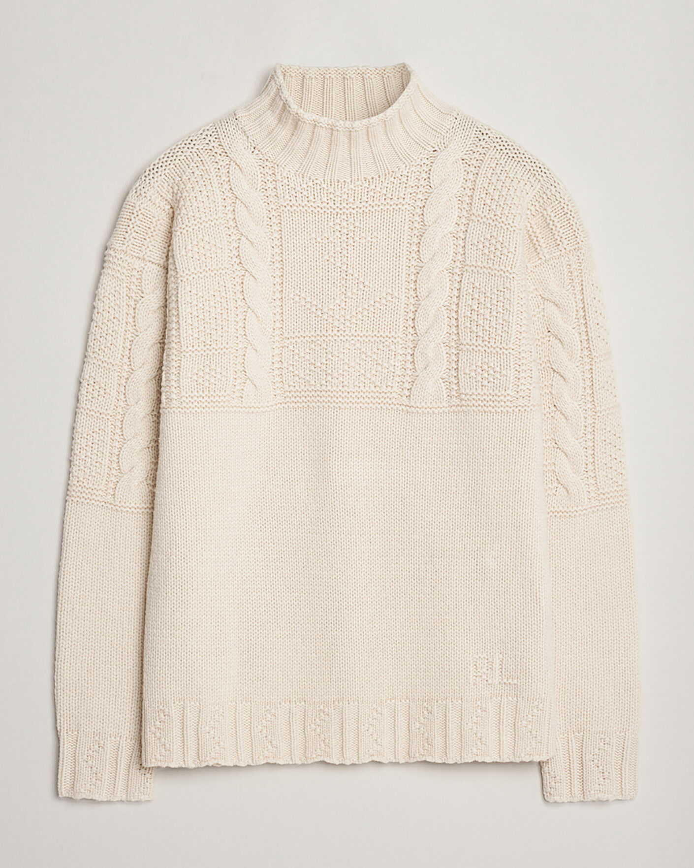 Herr | Pre-owned Tröjor | Pre-owned | Polo Ralph Lauren Wool Knitted Aran Rollneck Cream M