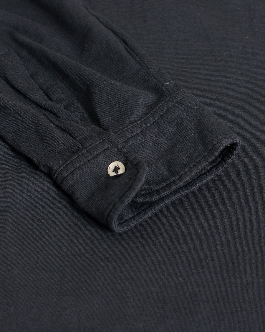Herr |  | Pre-owned | Massimo Alba Long Sleeve Polo Washed Black S