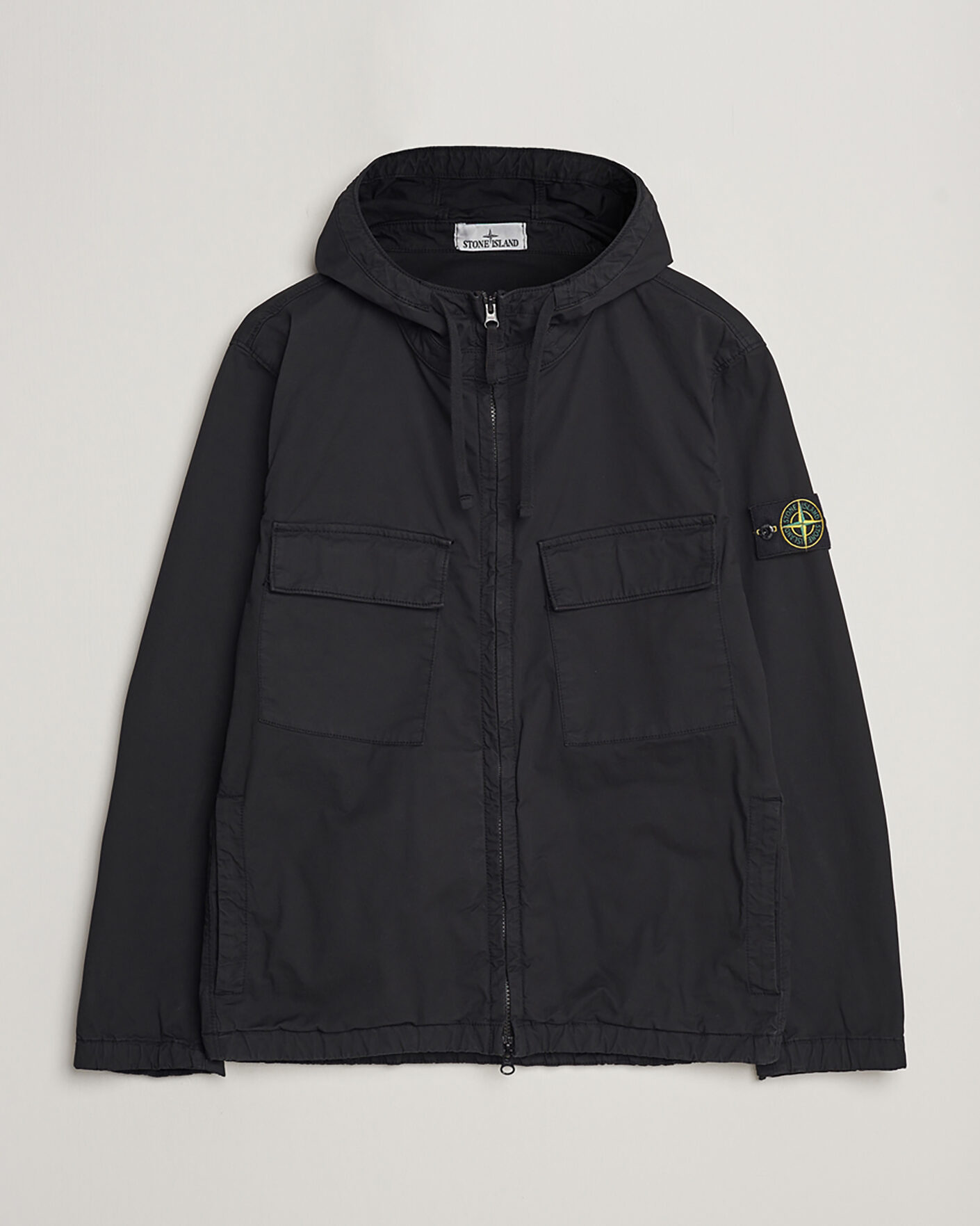 Herr | Pre-owned Jackor | Pre-owned | Stone Island Supima Cotton Hooded Jacket Black XL