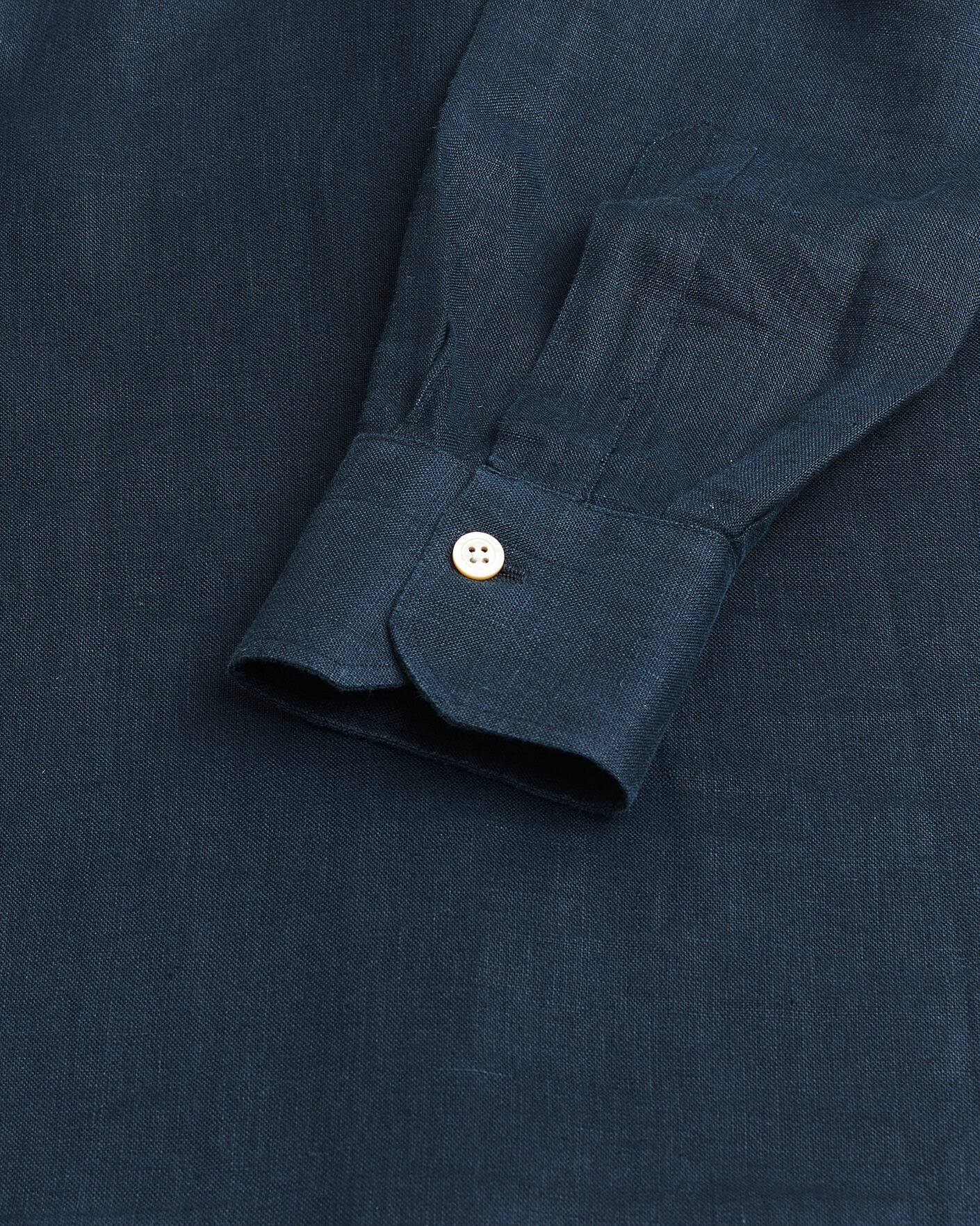 Herr | Pre-owned Skjortor | Pre-owned | Kiton Linen Sport Shirt Navy 38 - S