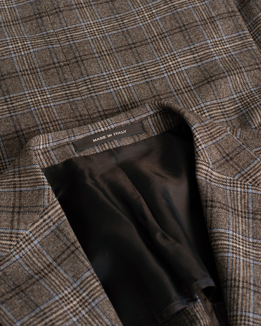 Herr | Tagliatore Checked Blazer Brown/Navy 52 | Pre-owned | Tagliatore Checked Blazer Brown/Navy 52