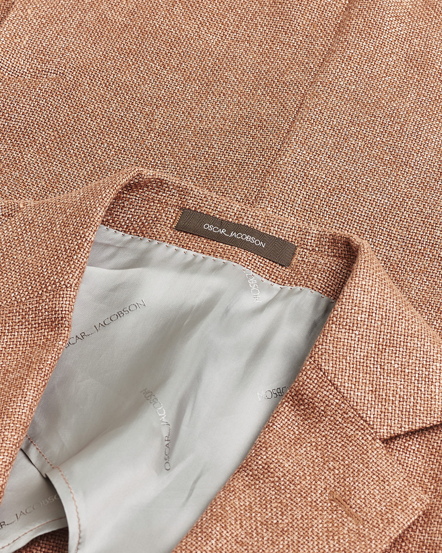 Herr | Pre-owned Kavajer | Pre-owned | Oscar Jacobson Ferry Hopsack Hemp/Wool Blazer Orange 54