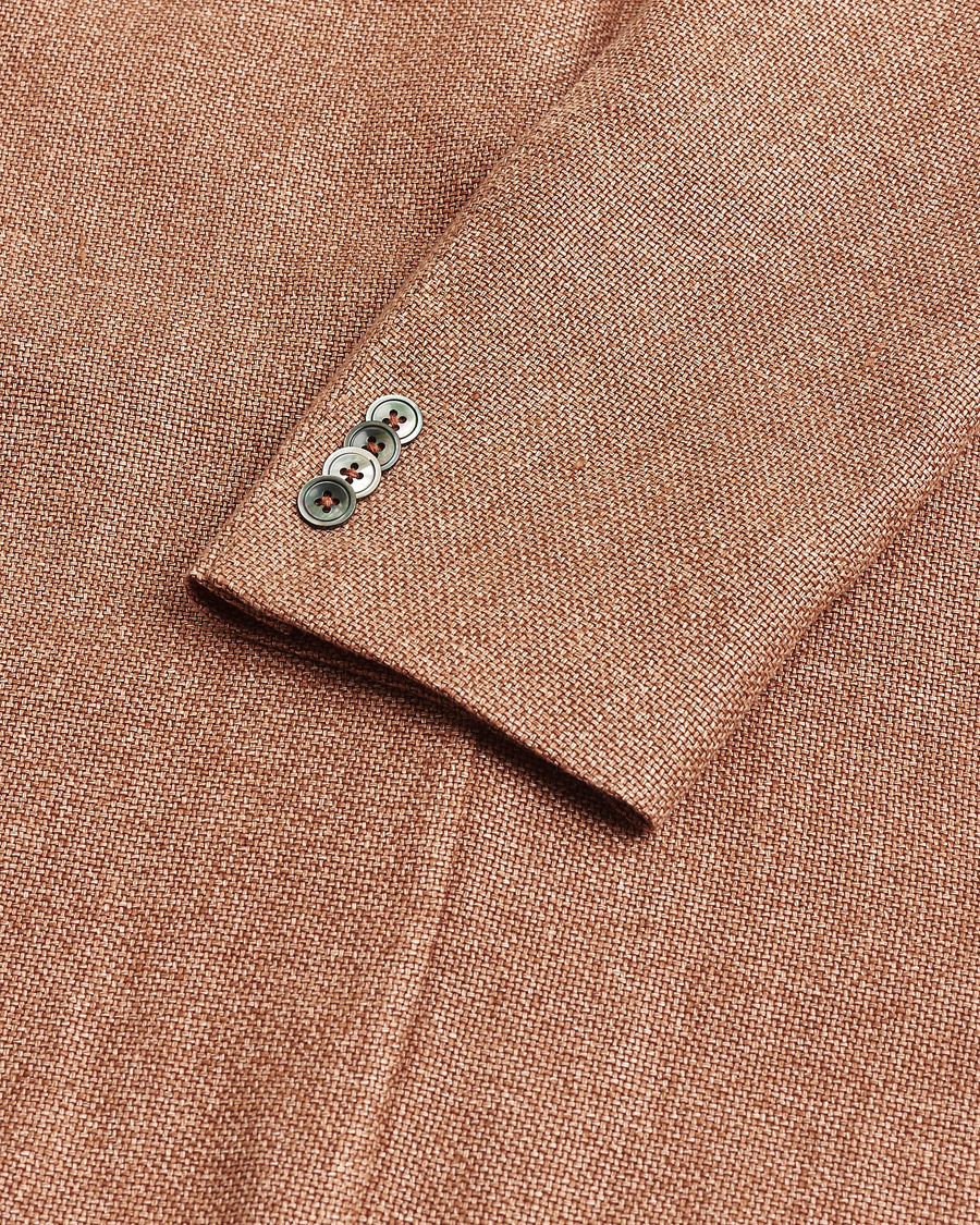 Herr | Pre-owned Kavajer | Pre-owned | Oscar Jacobson Ferry Hopsack Hemp/Wool Blazer Orange 54