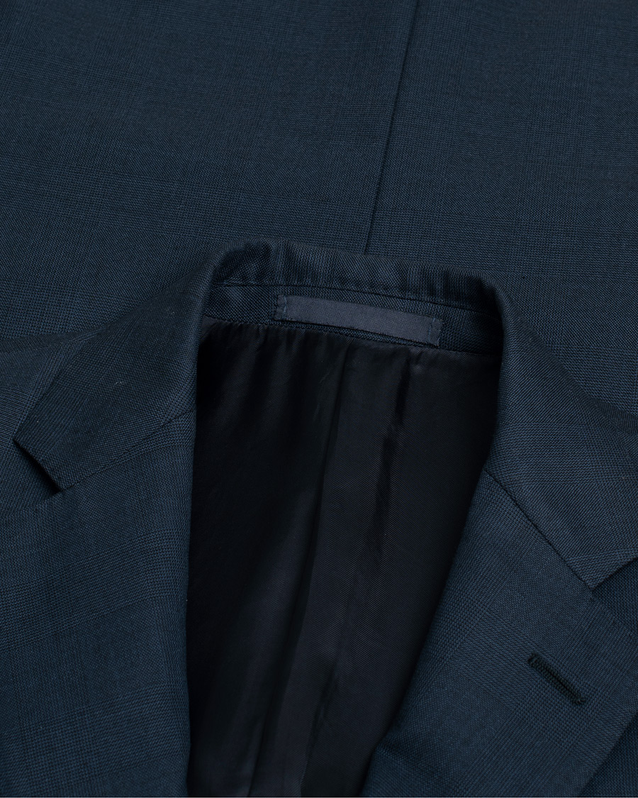 Herr | Pre-owned Kostymer | Pre-owned | Caruso Check Wool Suit Navy 46