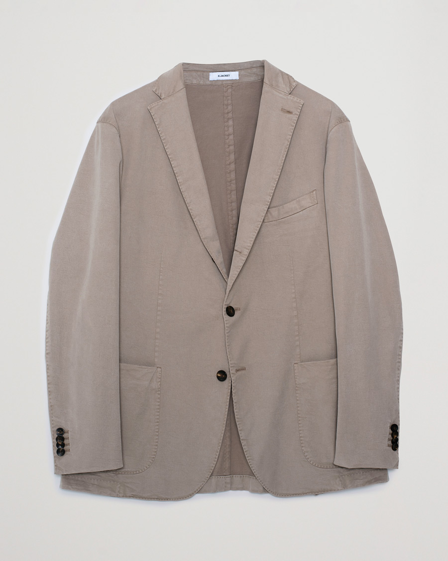 Herr | Pre-owned Kavajer | Pre-owned | Boglioli K Jacket Lyocell/Cotton Stretch Blazer Stone 54