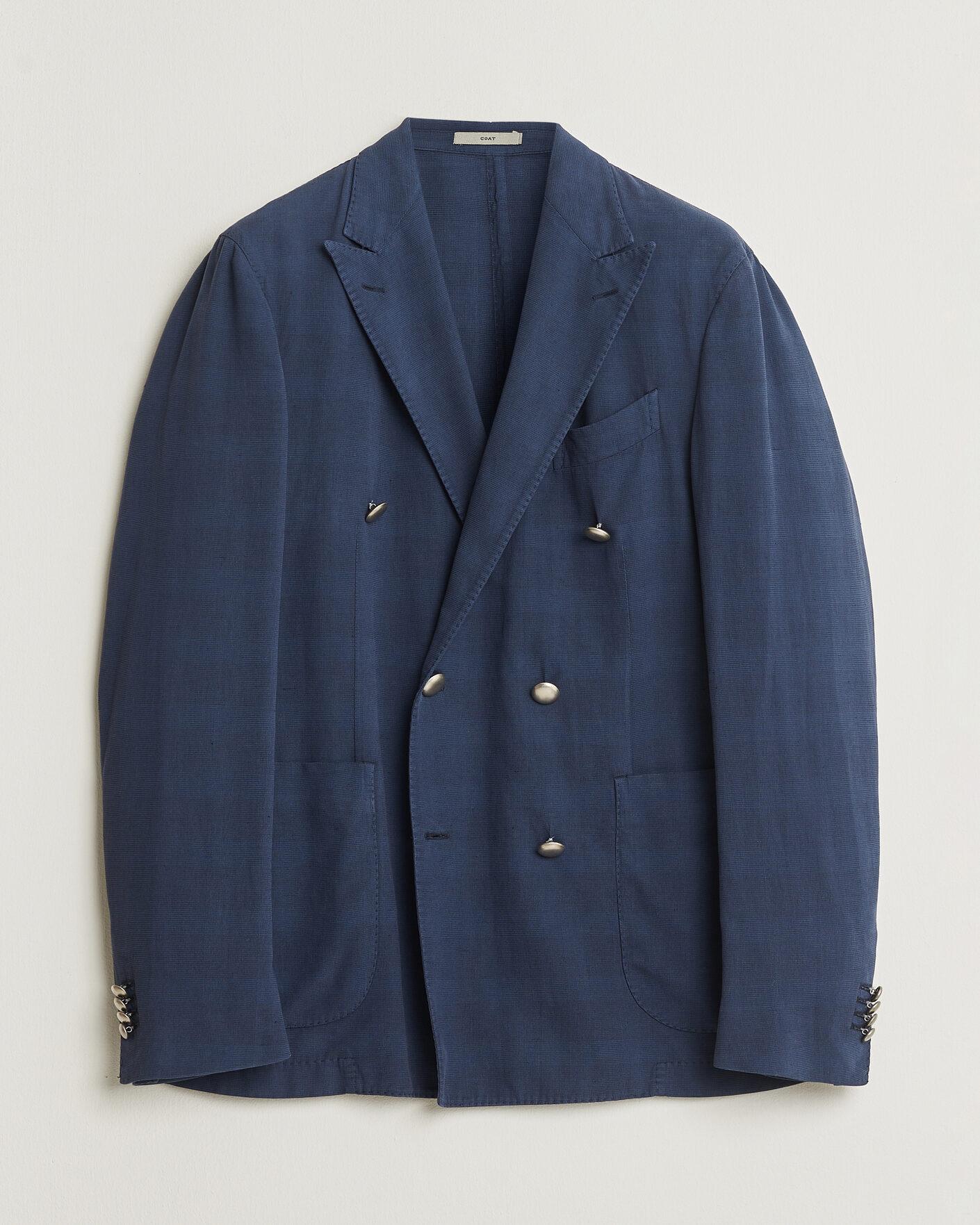 Herr | Pre-owned Kavajer | Pre-owned | Boglioli Coat Double Breasted Silk Blend Blazer Navy 50