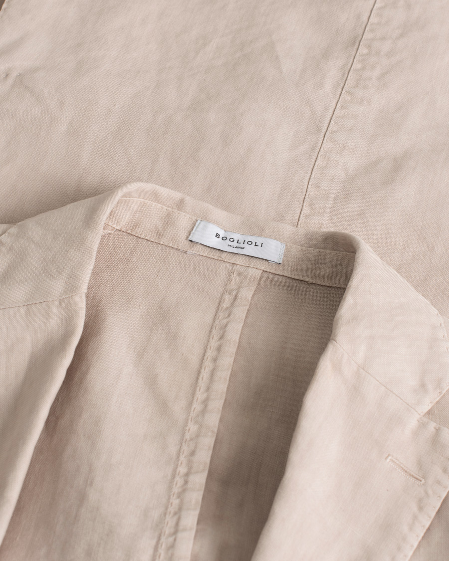 Herr | Boglioli K Jacket Linen Blazer Light Beige | Pre-owned | Boglioli K Jacket Linen Blazer Light Beige
