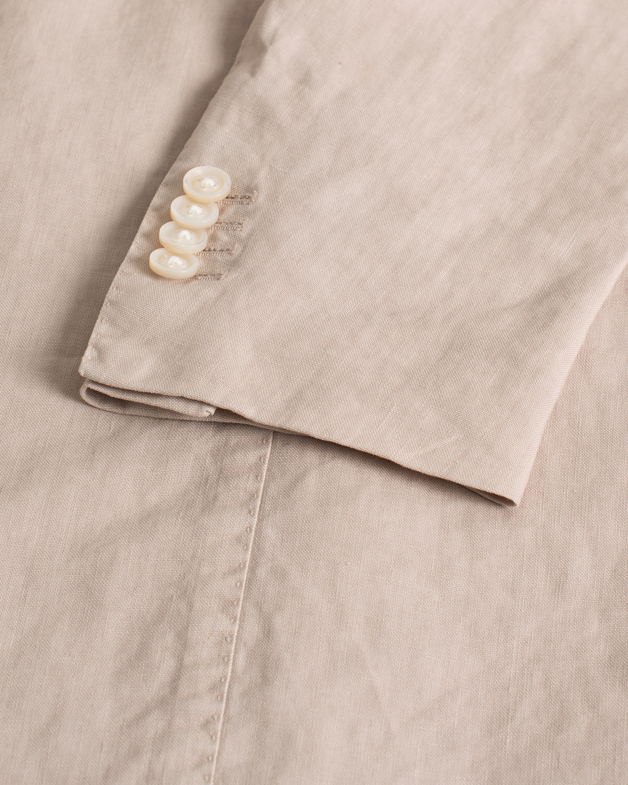 Herr | Boglioli K Jacket Linen Blazer Light Beige | Pre-owned | Boglioli K Jacket Linen Blazer Light Beige